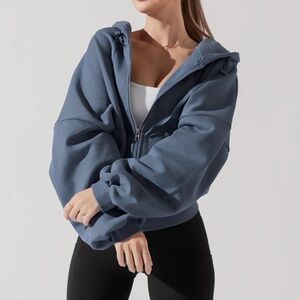 Popflex Zip Cloud Hoodie Steel Blue size 1X-3X